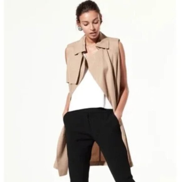 Aritzia Babaton Mckinley Long Trench Vest (Tan) - Picture 4 of 4
